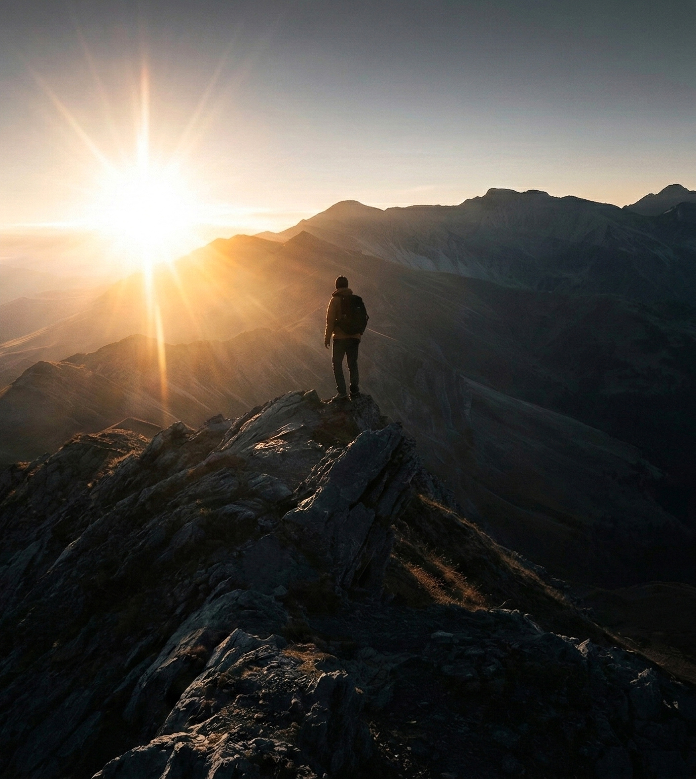 Summit at sunrise